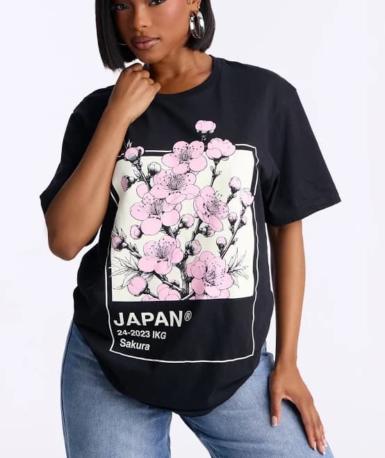 Fashion Nova Oversized Graphic T-Shirt
