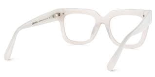 Teresita Thick Pink Denim Glasses in Square Design | Zeelool
