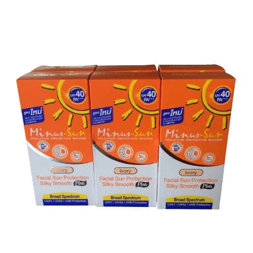 6x Minus-sun Facial Sun Protection Silky Smooth Plus Spf40 Pa+++ 50