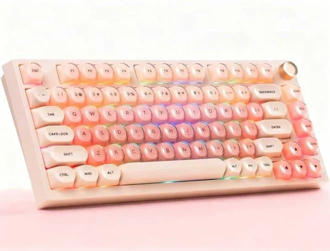 Womier WK75 75% Hot-Swappable Wireless Keyboard with Multimedia Knob