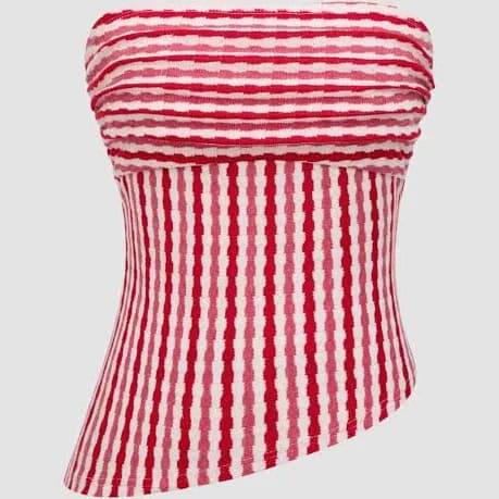 Rush Outfits Cotton-blend Stripe Bandeau Top