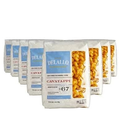 DeLallo Cavatappi Pasta, 16 oz Bag, (8 Pack)