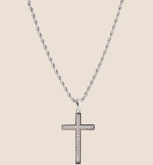 BKE Men's Cross Pendant Necklace