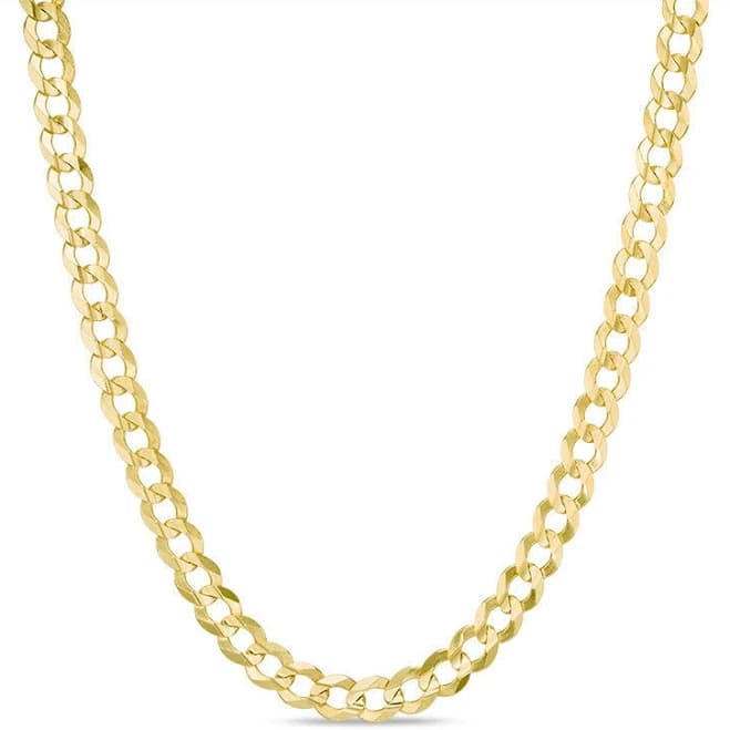 Zales Men's 14K Gold Curb Chain Necklace, 24"