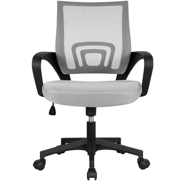 Alden Design Ergonomic Adjustable Mid Back Mesh Swivel Office Chair with Armrests