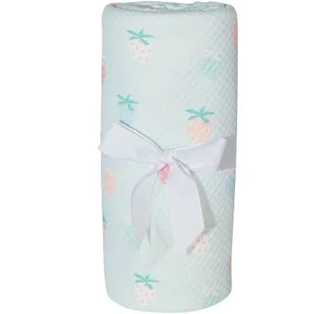 GooseWaddle Strawberry Pattern Printed Knit Blanket