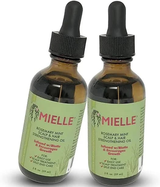 2 Pack Mielle Organics Rosemary Mint Scalp Hair Strengthening Oil W/