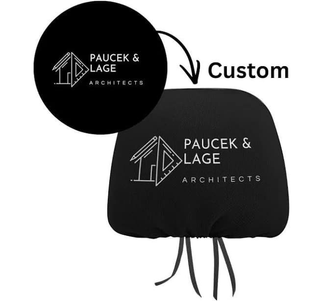 Custom Car Headrest Cover-Personalized Car Headrest Covers- Car Business Logo