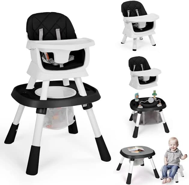 Aileekiss 15-in-1 Baby High Chair Toddler Dining Booster Seat Activity Center