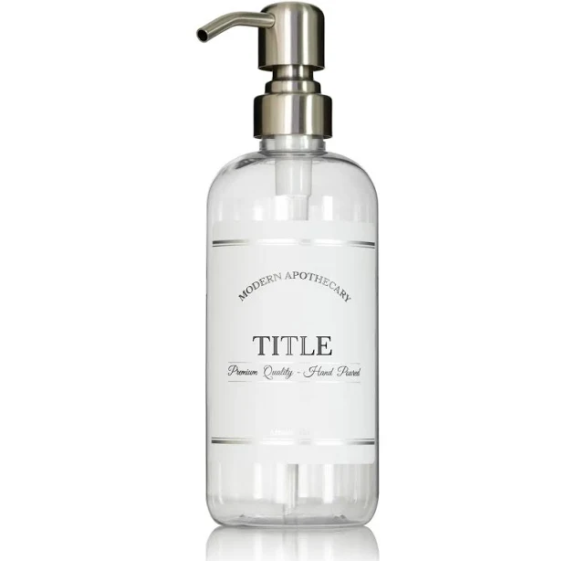 Modern Apothecary Pet Plastic Bottle