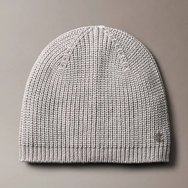 Calvin Klein Metallic Knit Cotton Beanie