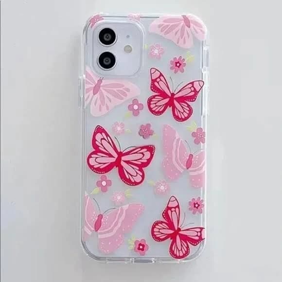Iphone 12 Pro Pink Butterfly Phone Case