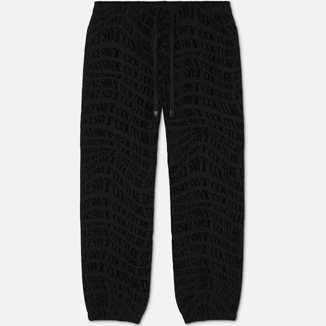 Versace Jeans Couture Men's Liquify Logomania Flock Sweatpants