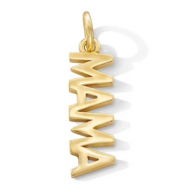 14K Gold Plated Mama Necklace Charm