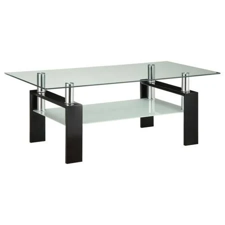 Moriah 1-Shelf Rectangular Glass Coffee Table
