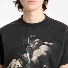T-shirts Off-White Martyrdom Slim S/S Tee Vintage Black (OMAA027S25JER00E1361) | Footshop