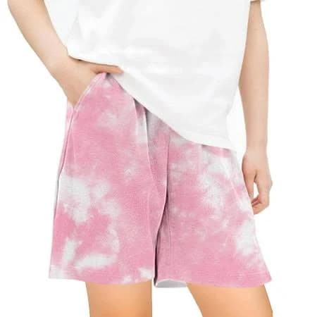 Aherbiu Teen Girls Tie-Dye Casual Loose Shorts with Pockets