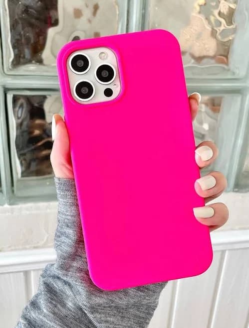 Hot Pink Silicone Phone Case, iPhone 11 / Hot Pink