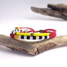 Men's Bracelet With Beads and Weaving in Ethnic and Urban Style, Men's Gift Bracelet Adjustable Size, Men's Jewelry, NOMAD - Etsy Australia
