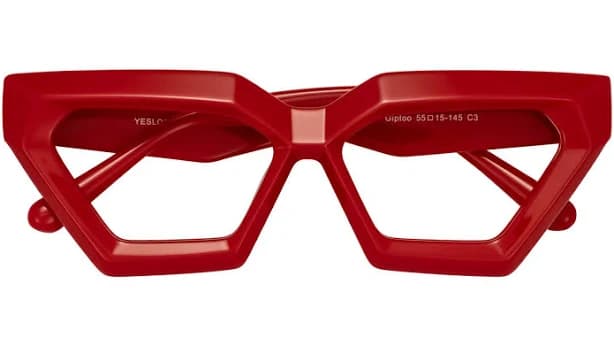 Thick Geek-Chic Acetate Geometric Glasses