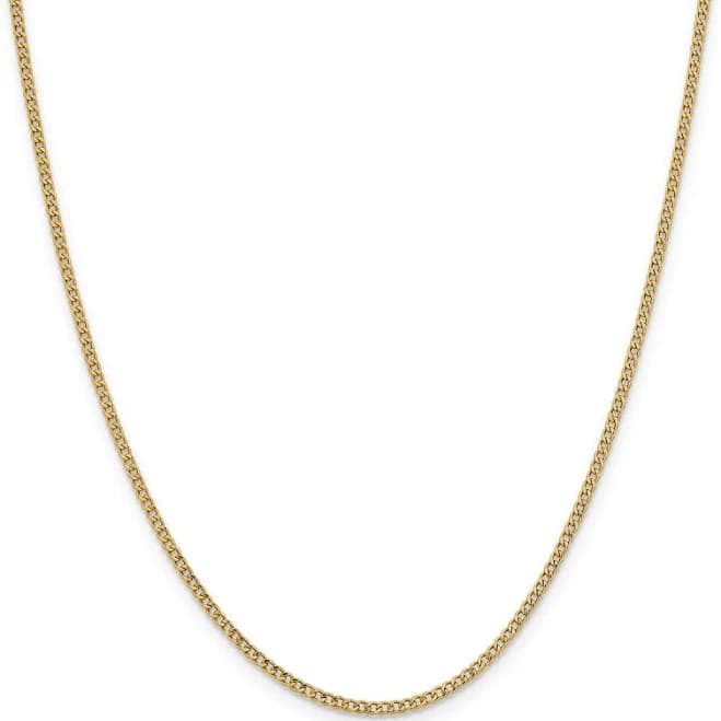 1.85mm 14k Yellow Gold Curb Chain
