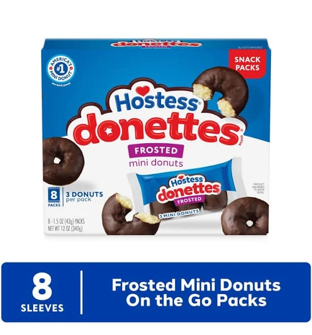 Hostess Donettes Frosted Mini Donuts Snack Size