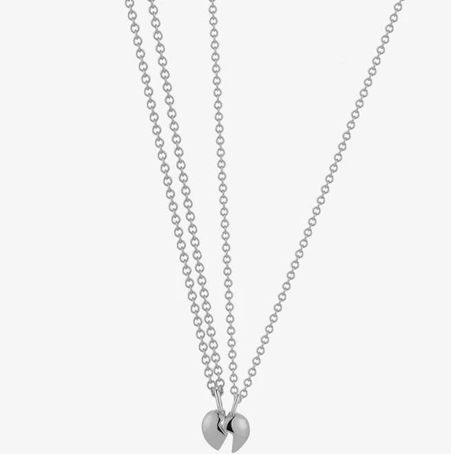 Split Heart Necklace Set
