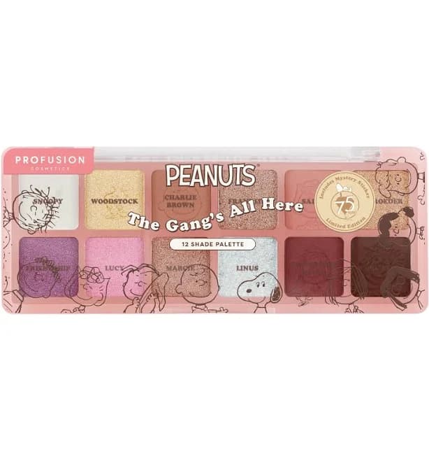 profusion cosmetics Peanuts 75th The Gang’s All Here 12 Shade Palette