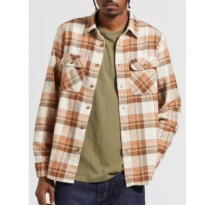 Brixton Men's Bowery Heavyweight Long Sleeve Flannel Shirt