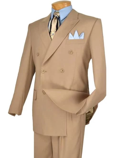 Regular Fit Double Breasted 2 Piece Suit