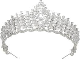 Amazon.com: Silver Large Tiara Crown for Women Wedding Headband for Brides Crystal Tiara Headpieces for Birthday Prom Pageant Costume HB126 (Silver) : Beauty & Personal Care