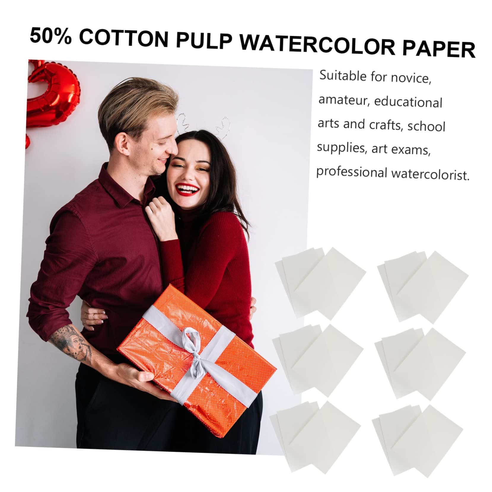 Amazon.com: COHEALI 20sheets Pulp Watercolor Paper Bulk for Students Cold Press Drawing Paper Fine for Wet Dry Art for Sketching and Crafting