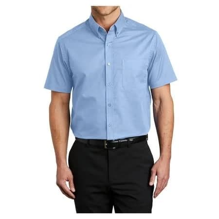 Men's Wrinkle Resistance Short Sleeve Easy Care Shirt
