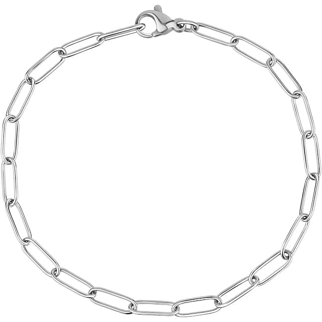 3.5mm Stainless Steel Thin Paper Clip Chain Bracelet