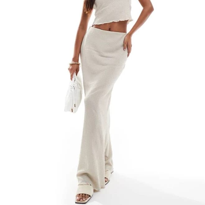 Vero Moda Textured Maxi Skirt