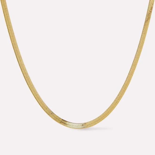 Ana Luisa Ina Herringbone Chain Necklace