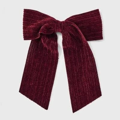 Universal Thread Ribbed Velvet Bow Hair Barrette