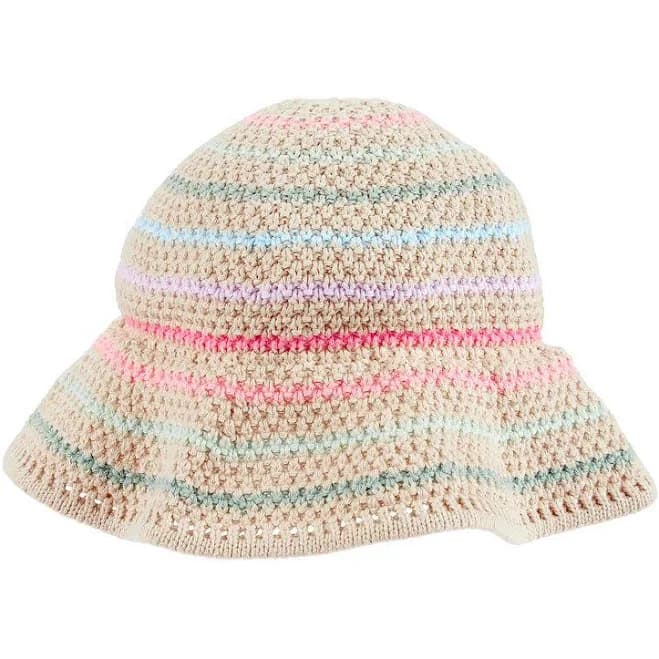 Carter's Baby Girl Striped Crochet Bucket Hat