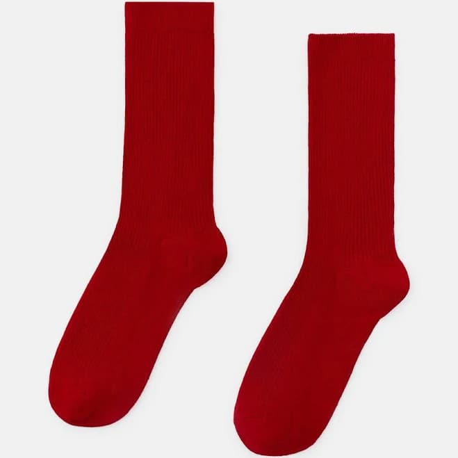 Zara Women's Micro Ribbed Cotton Socks