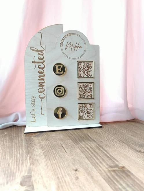 Customizable Vendor Countertop Sign with Stand