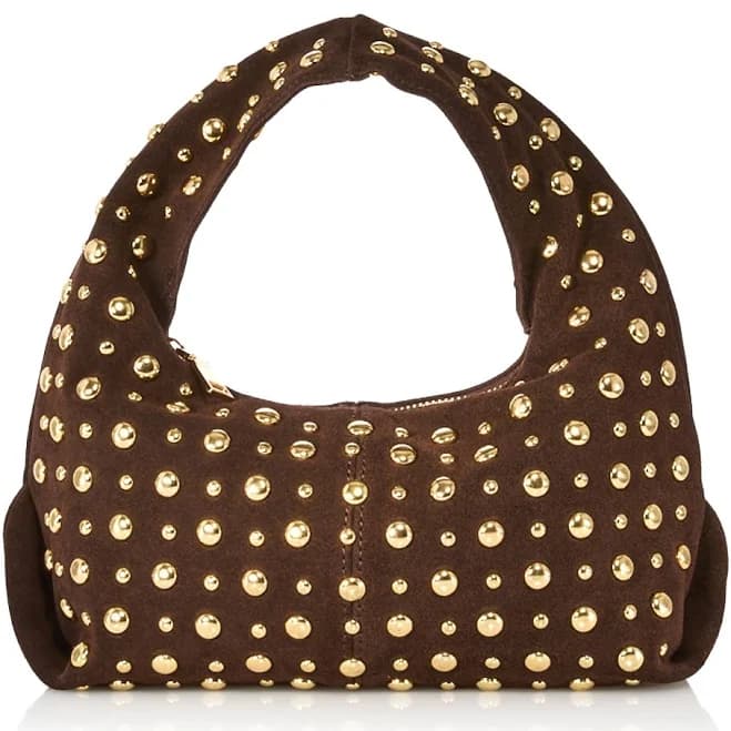 AQUA Slouchy Hobo Suede Shoulder Bag