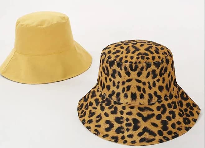 Reversible Leopard Print Bucket Hat