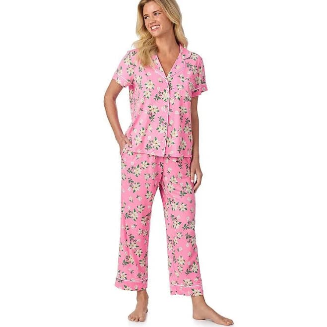 Draper James Women's Cozy Short Sleeve Pajama Top & Pajama Bottoms Set