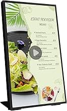 Digital Menu Board 18.5 Inch 700 Nits Ultra-Bright Android Display with Free Web Editor, Desktop Digital Signage for Stores, Restaurants & Commercial Use