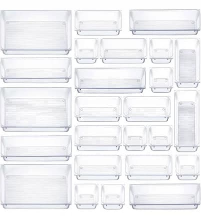 Seseno 25 Pcs Drawer Organizer Set