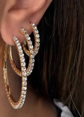 All That Sparkle Hoop Earrings