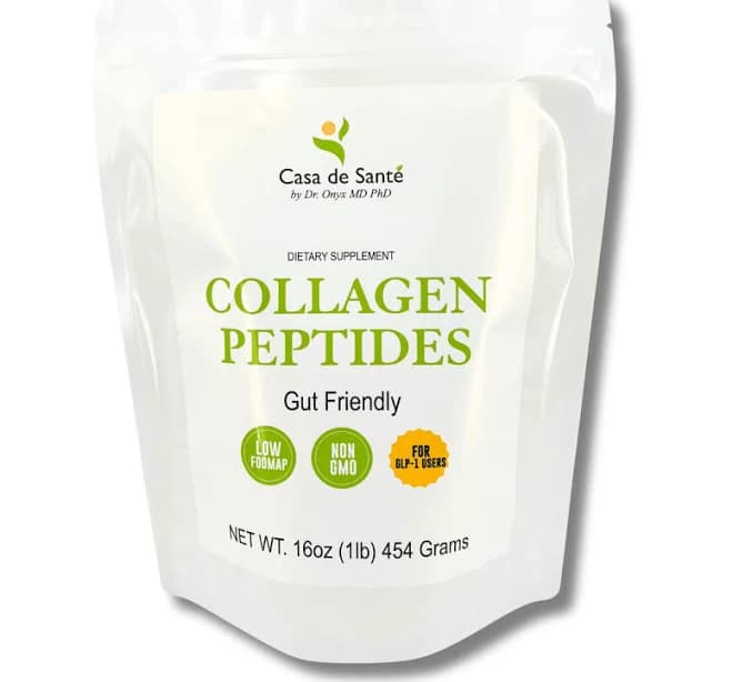 casa de sante Elemental Collagen Peptides Low Fodmap & GLP-1 Gentle Protein for Hair