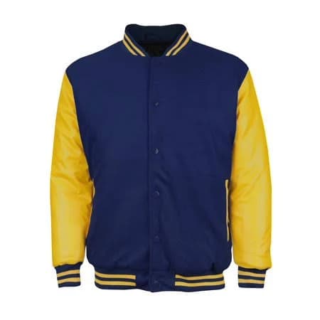VKWEAR Men's Classic Snap Button Varsity Baseball Jacket