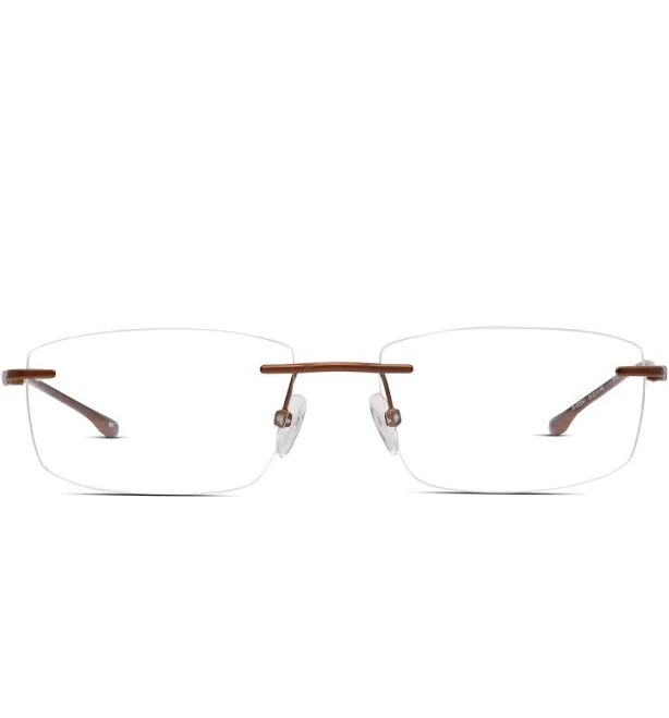 Rimless Brown Prescription Included Glasses Revel Zeppelin Men's Frames Online, Discounted, FSA/HSA, Bifocal, Transitions , Stylish, Cool, Fashion