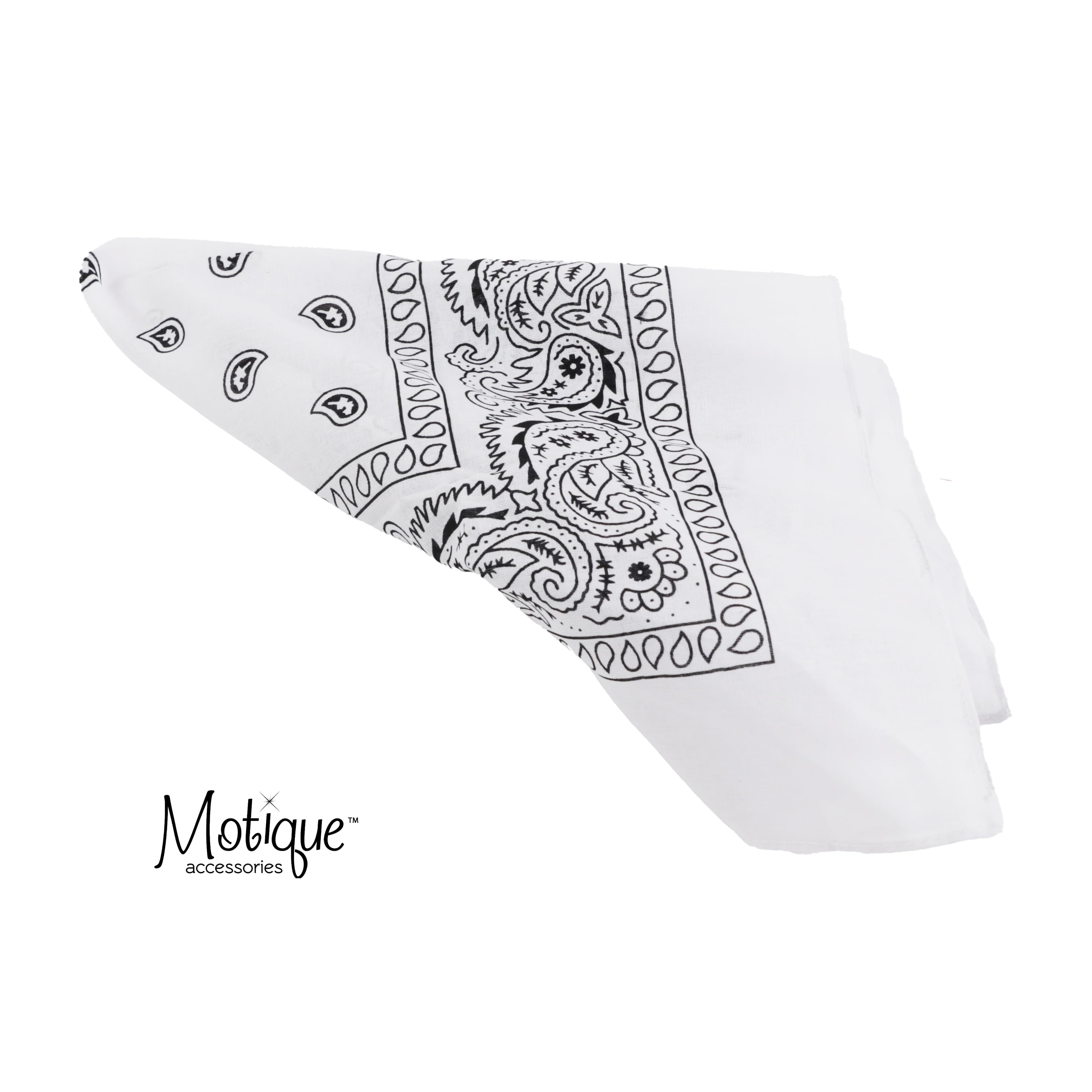 Motique Accessories 22-inch Cotton Paisley Bandana for Women for Exercising - Yellow - Walmart.com